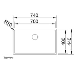 Blanco CLARON700UDURINOX Sink-top view.jpg