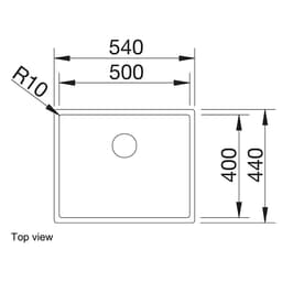 Blanco CLARON 500-U Sink-top view.jpg