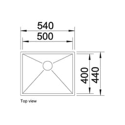 Blanco ZEROX500U Sink-top view.jpg