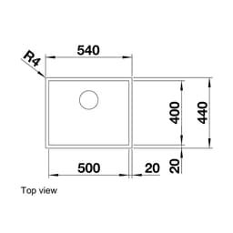 Blanco ZEROX700UDurinox Sink-top view.jpg