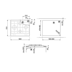 Smeg P261XGH Cucina Gas Hob -1.jpg