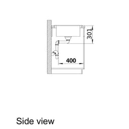 Blanco ELON45SSILG sink - side view.jpg