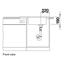 Blanco ELONXL6SSILG Sink - front view.jpg