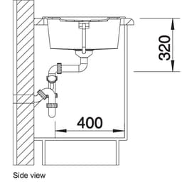 Blanco METRA5SSILG Sink - side view.jpg