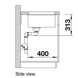 Blanco SUBLINE400USILG Sink-sideview.jpg